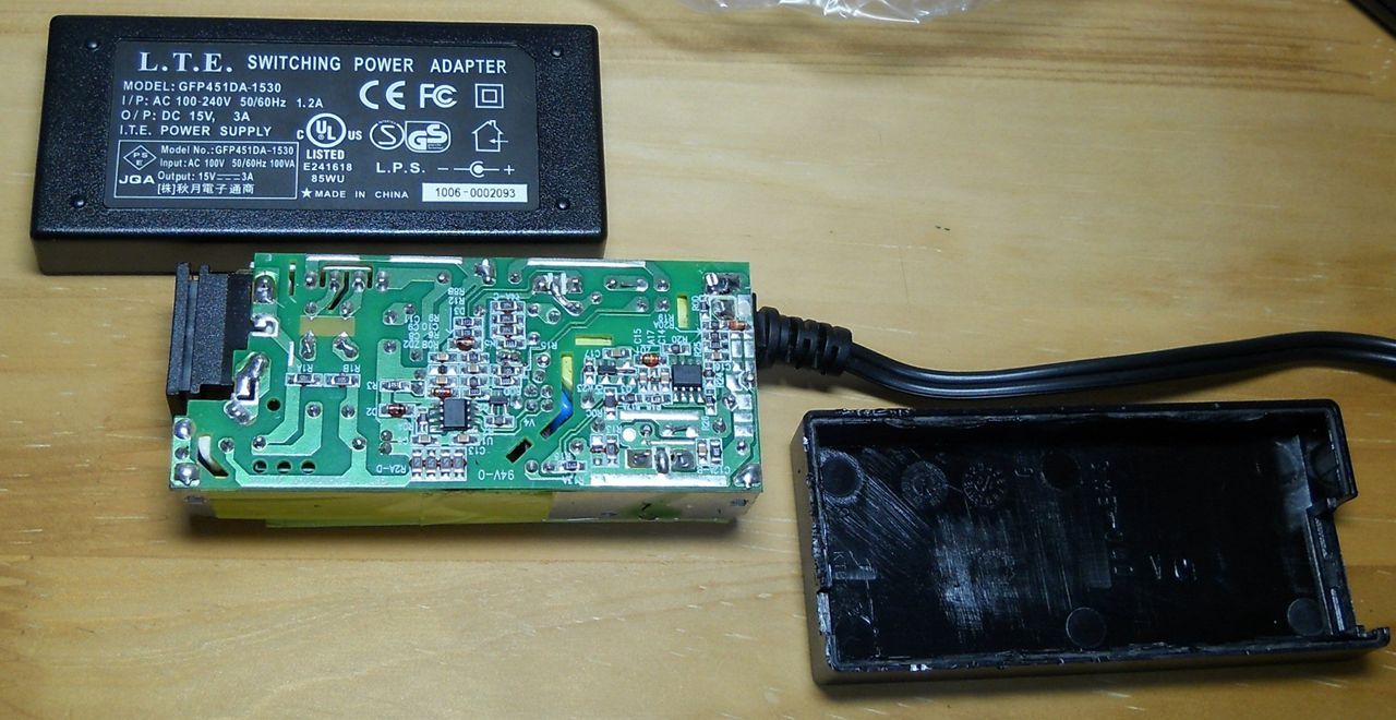 Je1qms 秋月acアダプタ改造失敗 Je1qms 秋月acアダプタ改造失敗