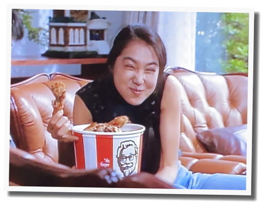 浅野温子 ケンタッキー バスケットを抱いて食べる フライド チキン ママハハブギ