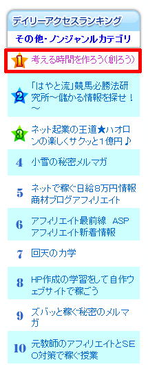 考える時間を作ろう1位画像1