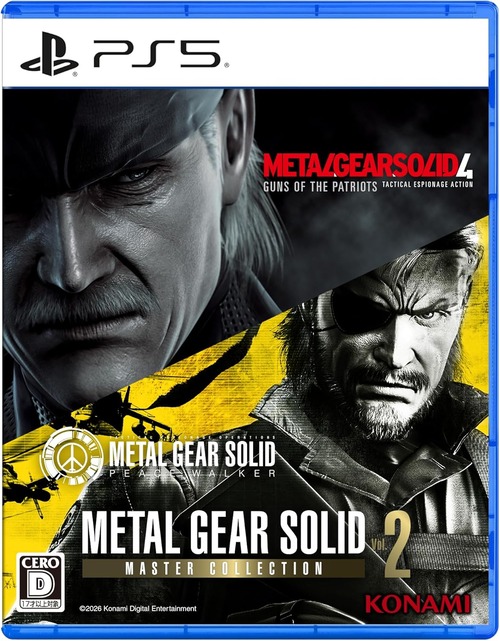 「METAL GEAR SOLID : MASTER COLLECTION Vol.2」が予約開始！「MGS4」「ピースウォーカー」に加え、GB作品「ゴーストバベル」を収録