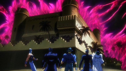 ジョセフ「ここがDIOの館か…よしアヴドゥル！お前の炎で焼き払うんじゃあ！」 アヴドゥル「うん！」