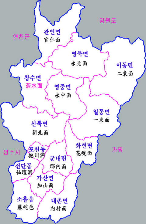 Pocheon-map