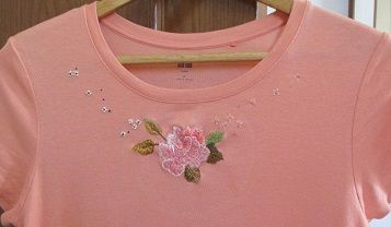 シミ隠しのバラ刺繍 編み好き シミ隠しのバラ刺繍 編み好き