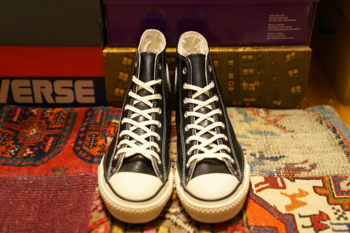 レビュー】コンバース レザー オールスター ハイJ レザーの質感や