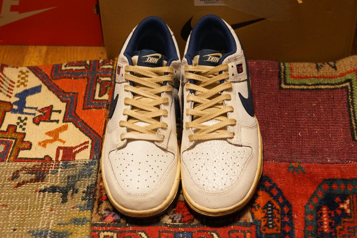 レビュー】ストレンジャーシングス×ナイキ ダンクロー SP STのレザーの