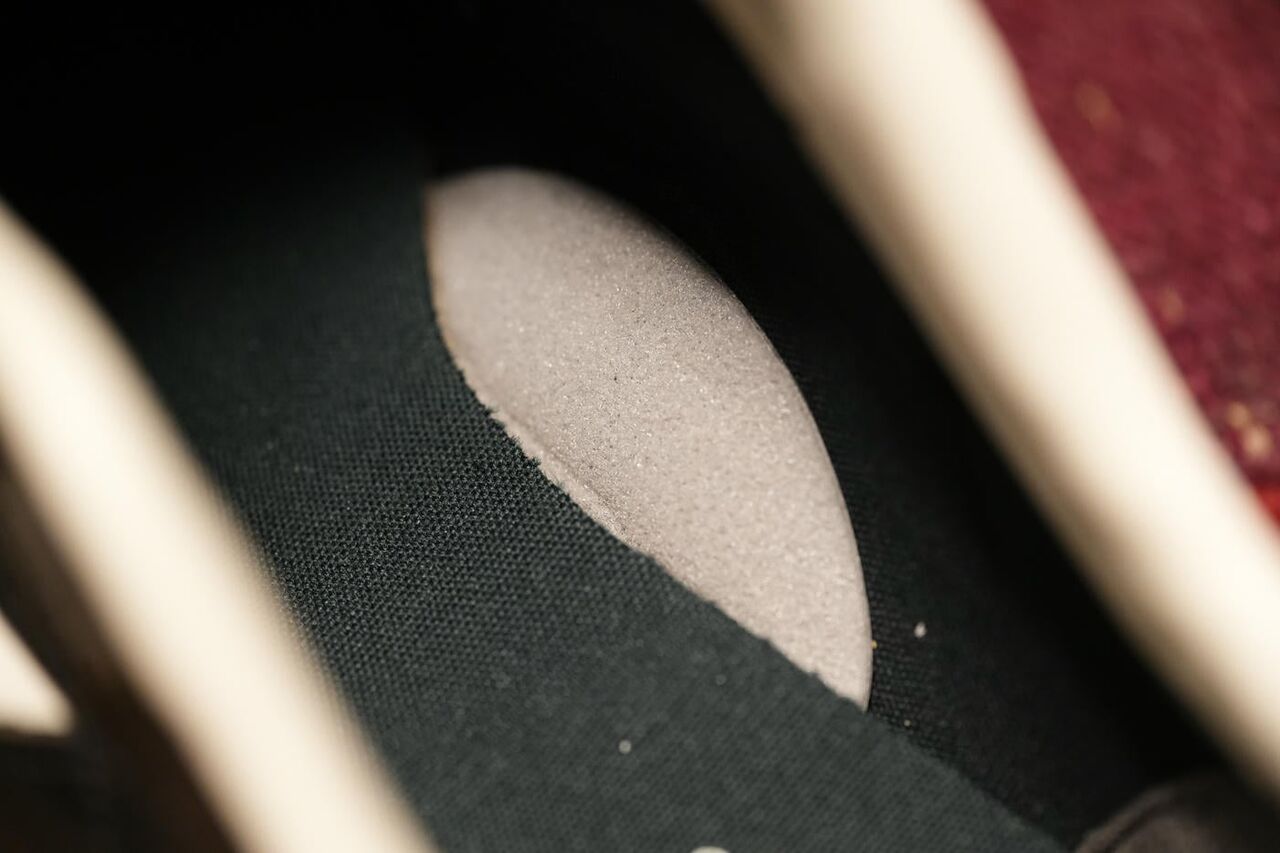 インソールの側面には土踏まずをサポートするクッション付き