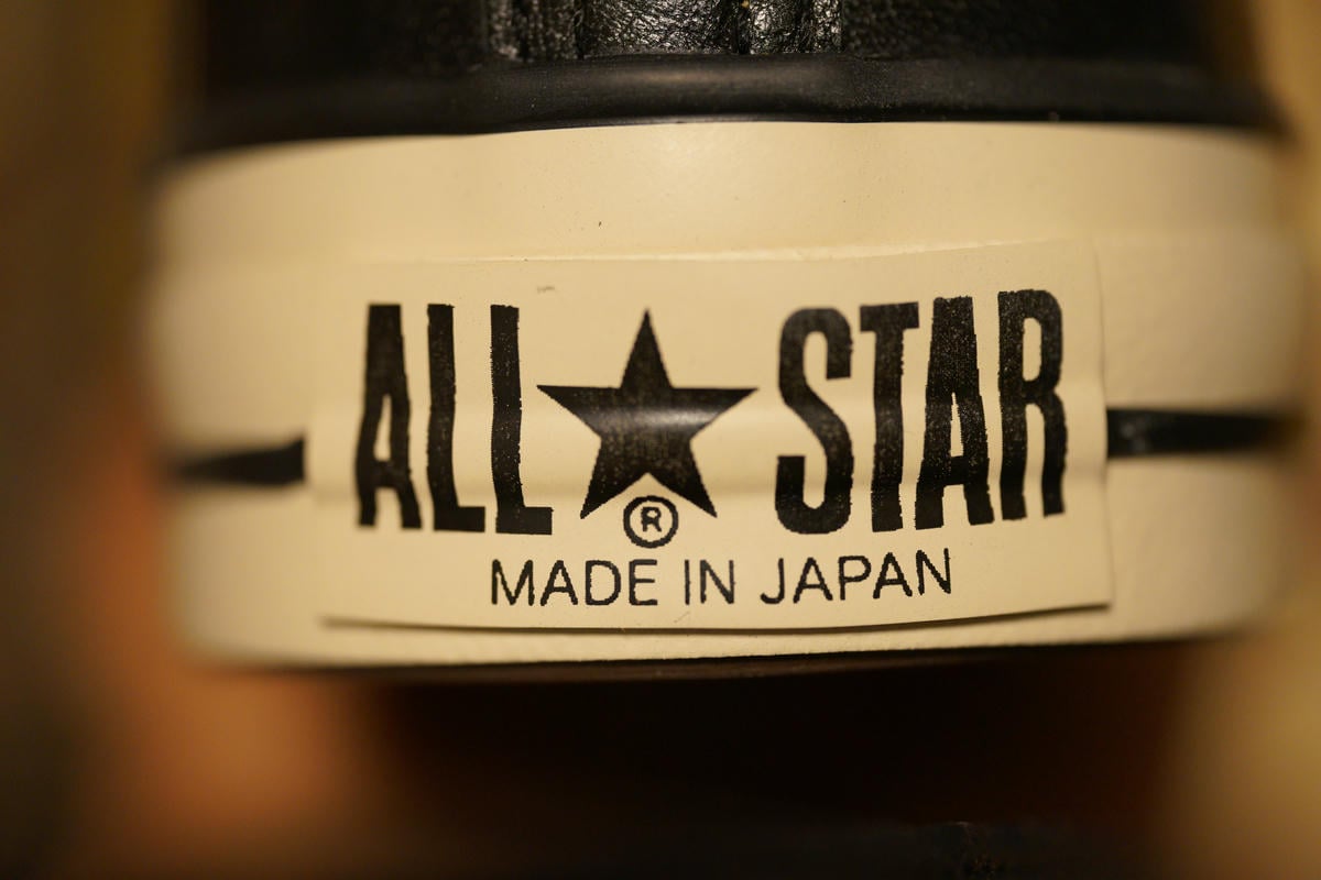 CONVERSE LEATHER  ALL STAR J HI BLACK ヒールパッチ
