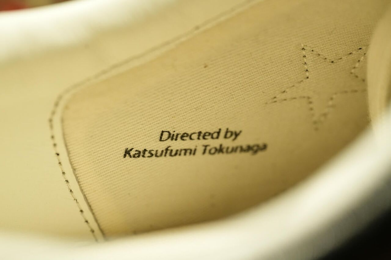 シューズ内側にSOMAのオーナーの名前がプリント。2021年のコラボモデルはSOMAの名前がプリントされていた