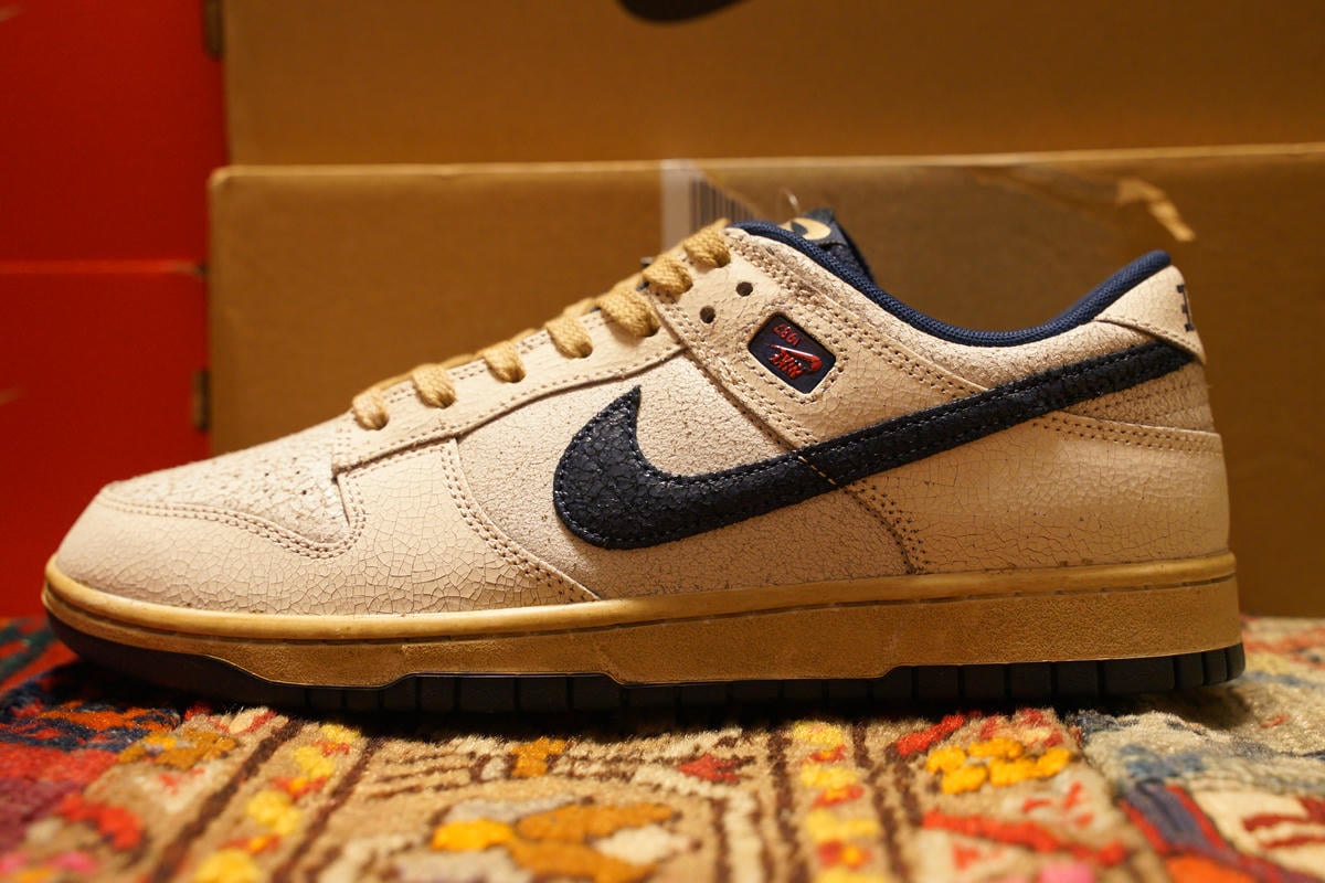 レビュー】ストレンジャーシングス×ナイキ ダンクロー SP STのレザーの