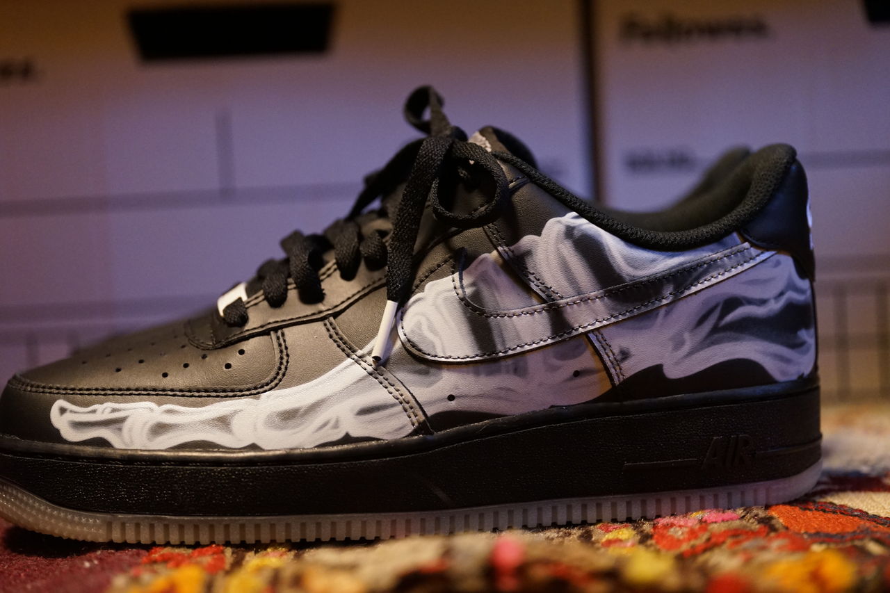 【HALLOWEEN】 air force1 スケルトン 26.5 エアフォース 26.5 NIKE AIR FORCE 1 SKELETON black