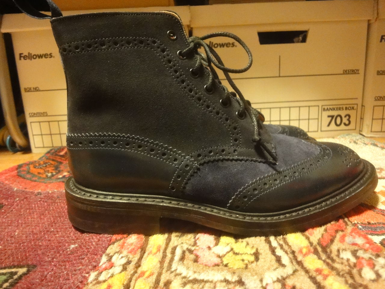 Tricker's×Hummingbirds'hill shop CALF WING TIP BOOTS : ああ