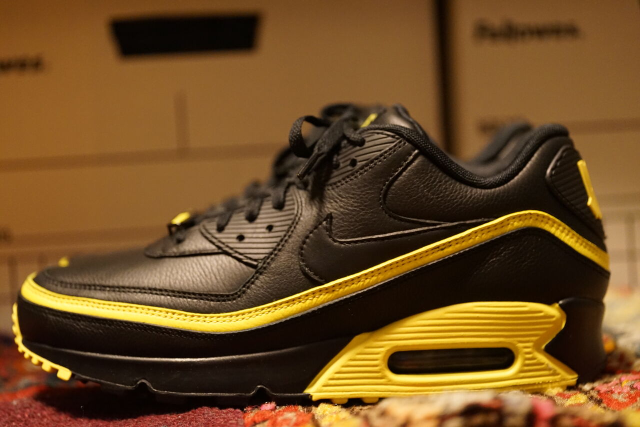 UNDEFEATED NIKE AIR MAX 90 BLACKYELLOW www.bleachcolorgrading