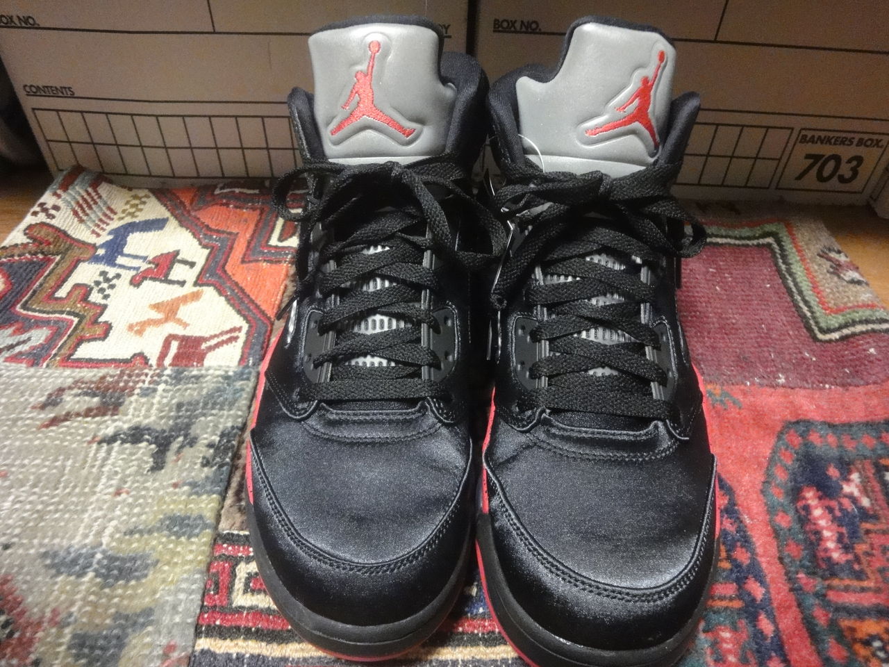 黒*士様 ジョーダン5 ブレッド　サテン素材　26.5㎝ NIKE(ナイキ) Air Jordan 5 Satin 