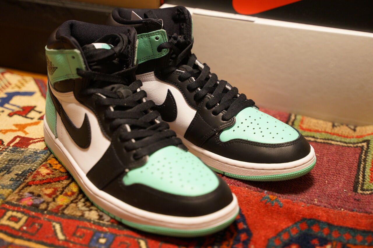 【初売り】 1 JORDAN AIR NIKE HIGH ああ、好きに走れば : GLOW GREEN OG 靴