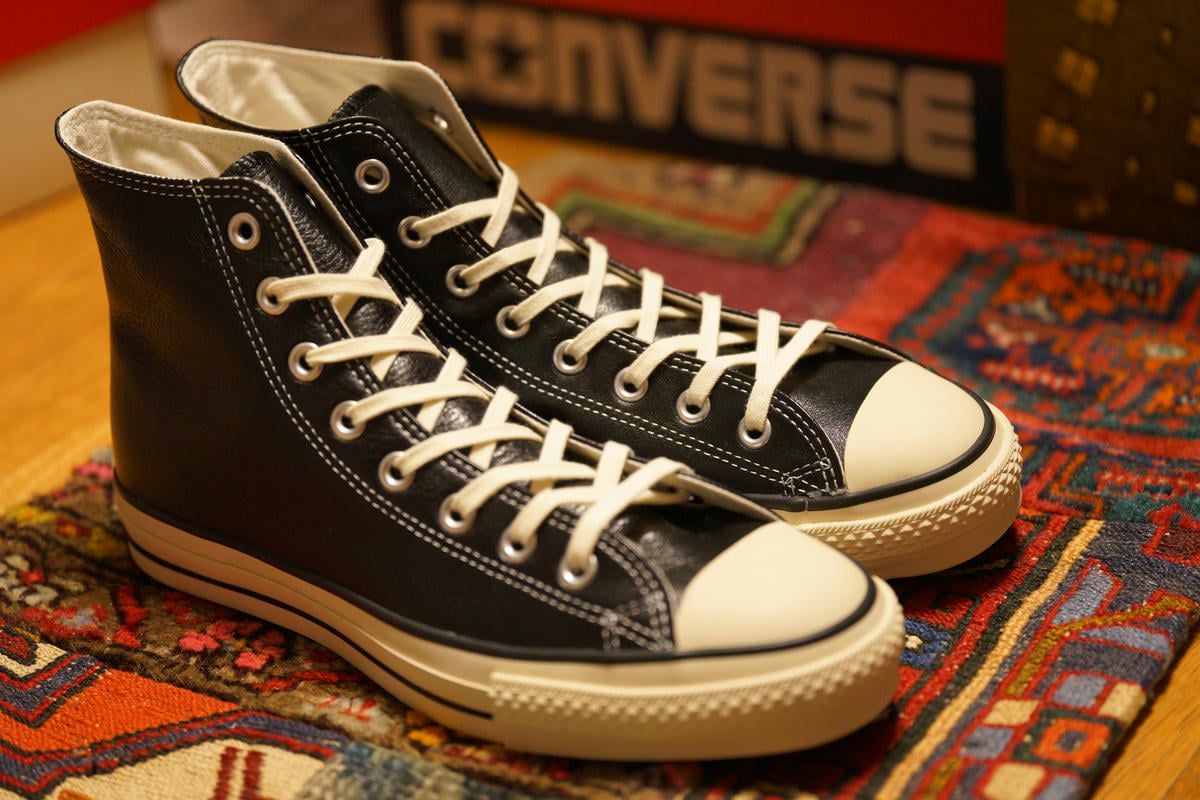 レビュー】コンバース レザー オールスター ハイJ レザーの質感や