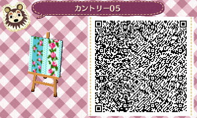 カントリー01青とびだせどうぶつの森マイデザインQRコード