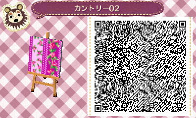 カントリー01ピンクとびだせどうぶつの森マイデザインQRコード