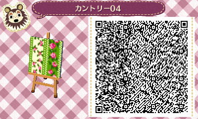 カントリー01緑とびだせどうぶつの森マイデザインQRコード