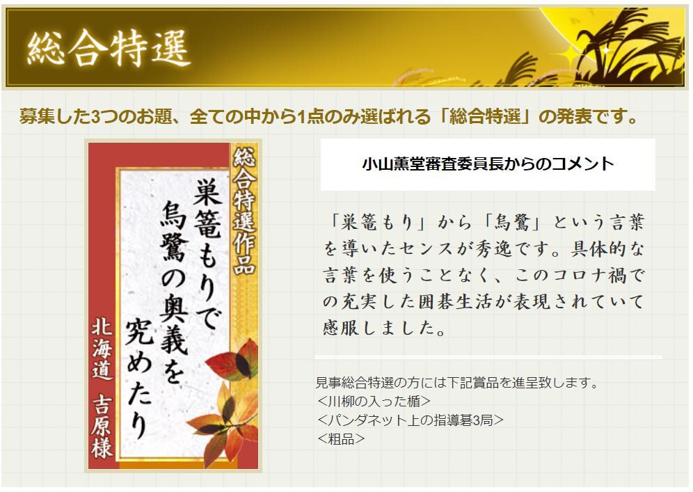 パンダネット囲碁川柳 今年の入選作品 丹沢z3の気まぐれブログ パンダネット囲碁川柳 今年の入選作品 丹沢z3の気まぐれブログ