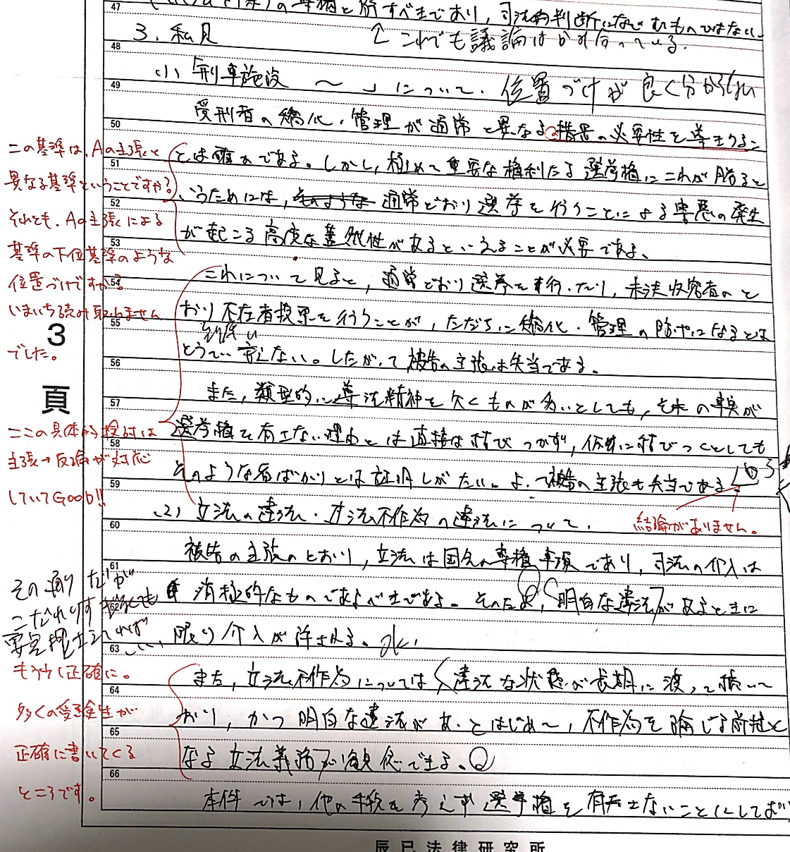 添削編)伊藤塾コンプリ答練・辰已予備スタ論の答練の比較 : ABCにっき