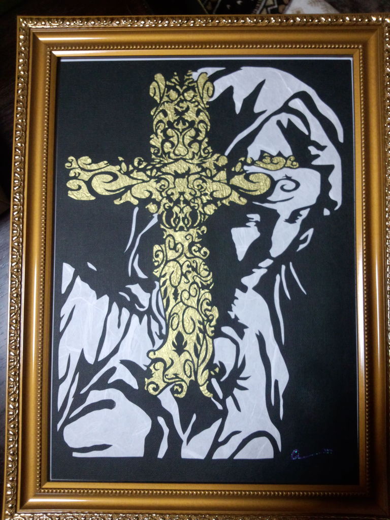 切り絵作品 悲しみのマリア 安部則明 切り絵集 切り絵作品 悲しみのマリア 安部則明 切り絵集