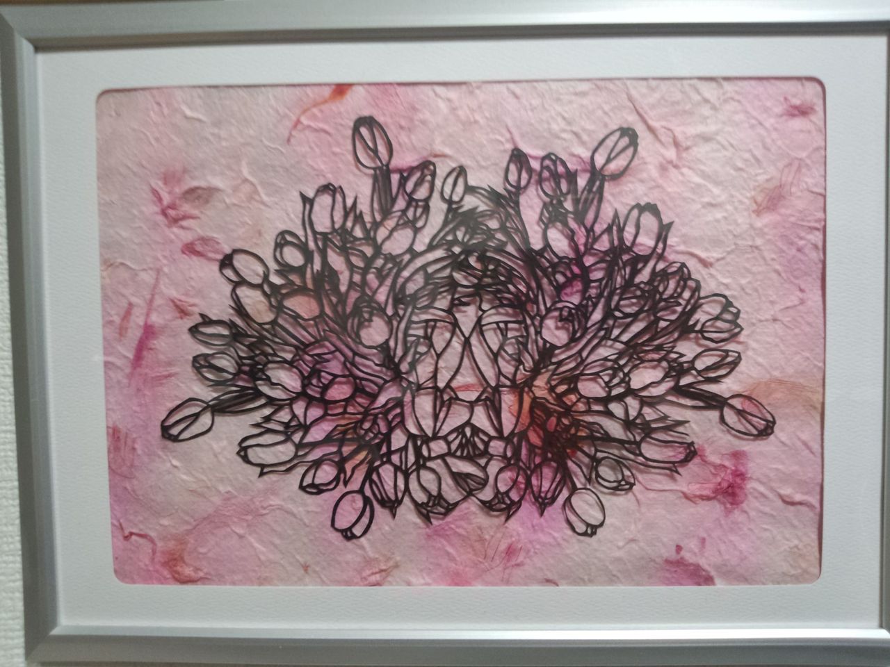 切り絵作品21 チューリップ 安部則明 切り絵集 切り絵作品21 チューリップ 安部則明 切り絵集