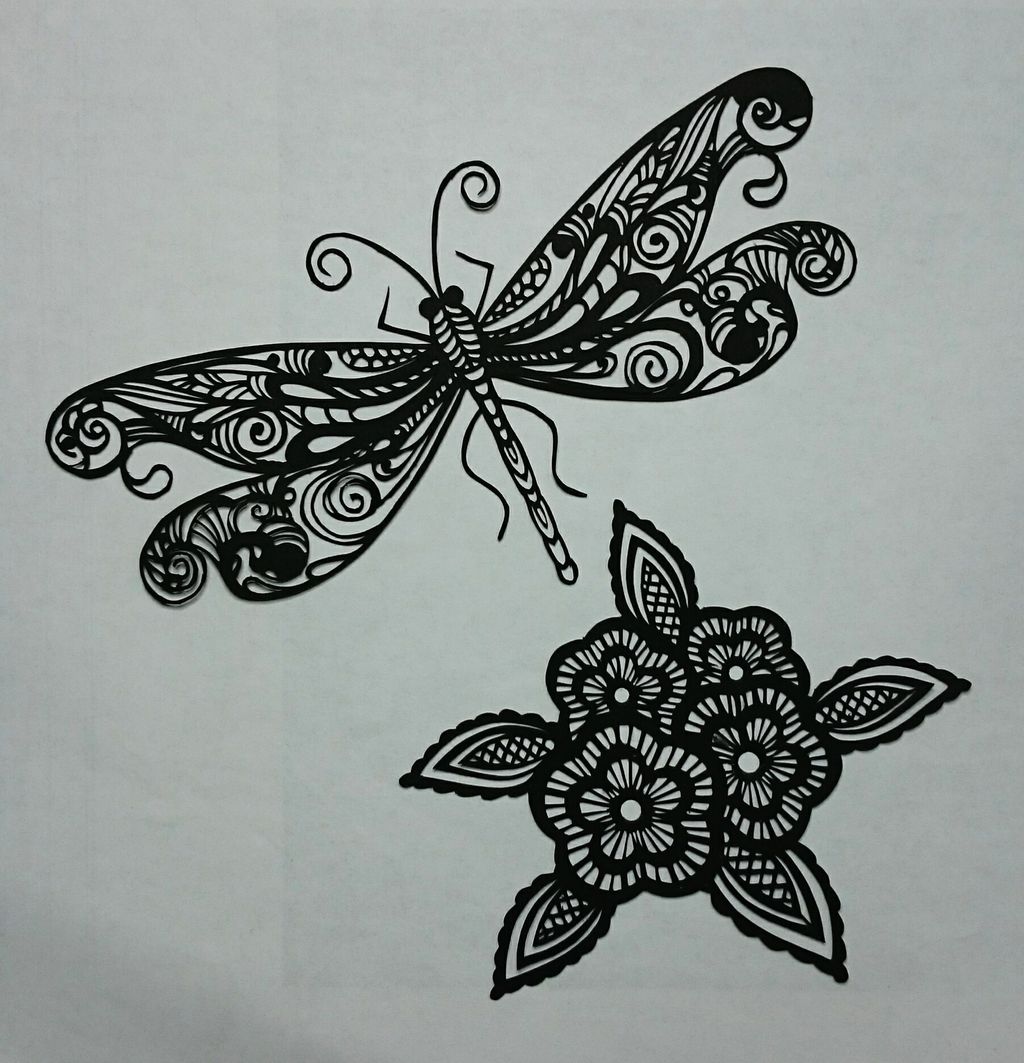 切り絵作品58 トンボ 安部則明 切り絵集