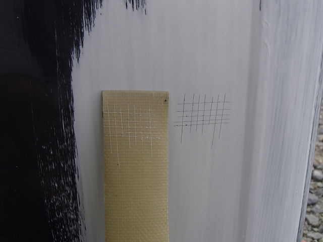 付着性テスト　阿部塗装店