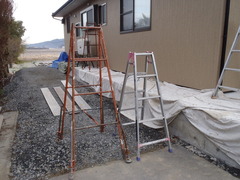 脚立と足場板
