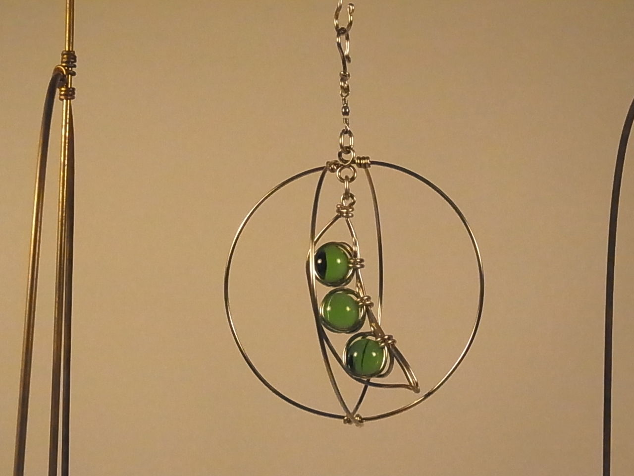 針金の球体 モビール オブジェ jun.wireart◁他の作品投稿も観てね😉♪ 今日は先日オーダー
