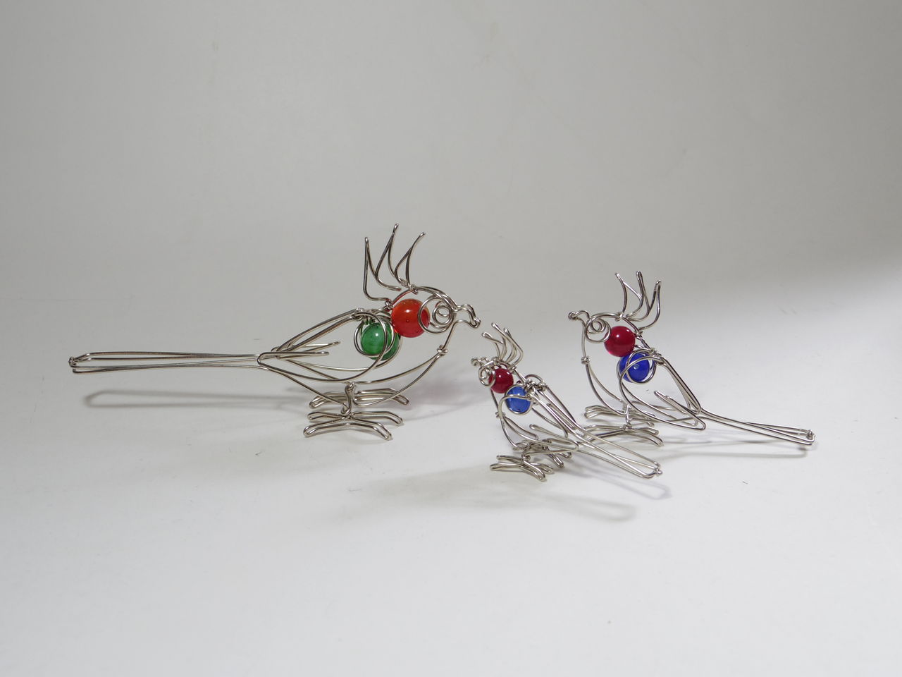 針金細工 鳥 大きさを変えて作ったオカメインコ : 針金細工職人 針金細工 鳥 大きさを変えて作ったオカメインコ : 針金細工職人