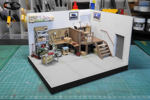 ガレージジオラマ（5）ガレージが完成しました。 : 模型部屋でコツコツ