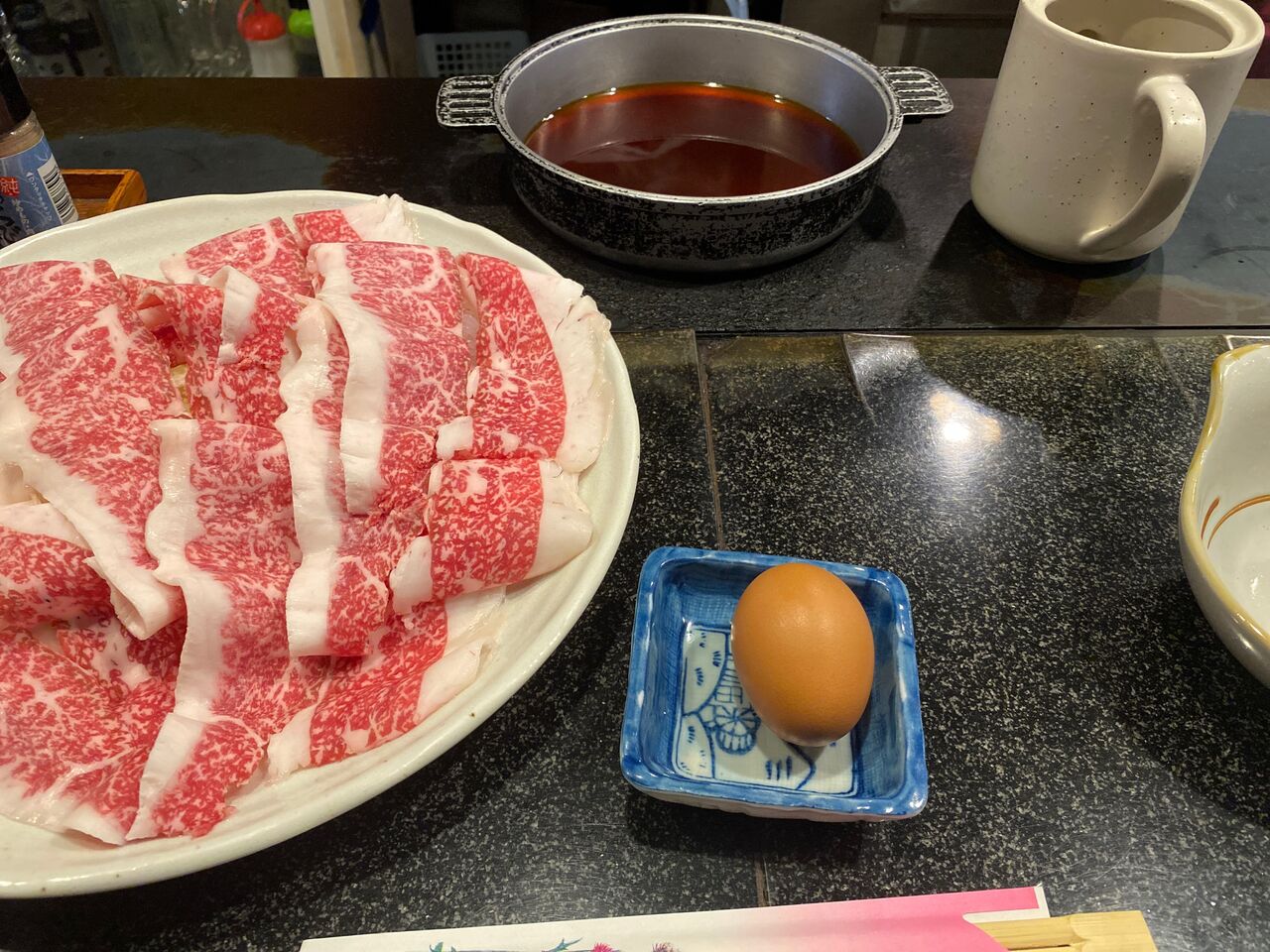 東京 西巣鴨 しゃぶ辰の1人すき焼き 国産牛ロースすきやき定食 揚げ物放浪記 油の大将