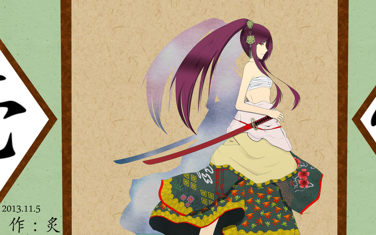 和風の絵完成 ౪ 三 ౪ あぶりの落書き置き場