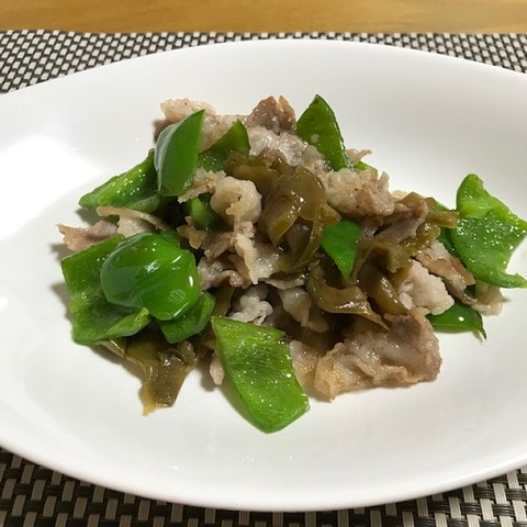 豚肉とピーマンの搾菜炒め
