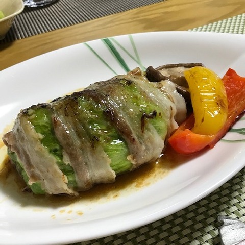 豚肉のレタス巻き