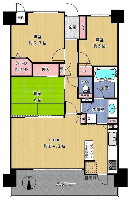 アジュール間取