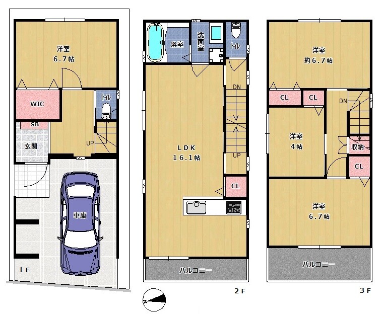 瓜破西2　間取