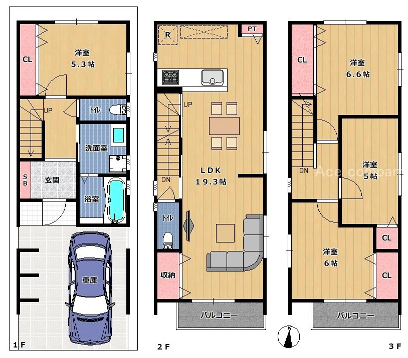 東住吉区駒川5丁目　間取り図