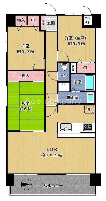ﾍﾞﾙｱｰﾊﾞﾆﾃｨ間取
