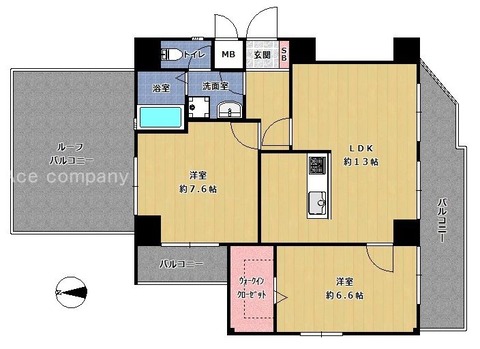 ライオンズ駒川　間取　ネーム有
