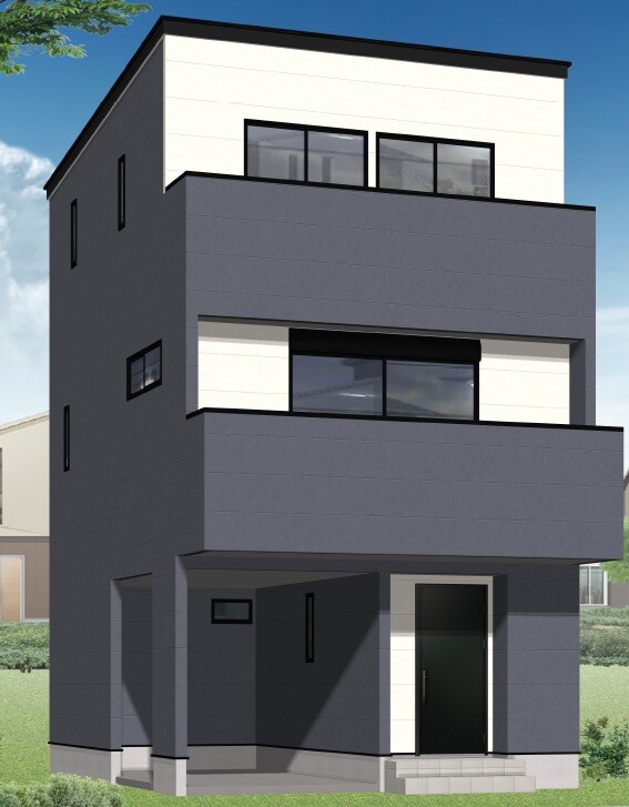 1号地外観パース　稲田新町