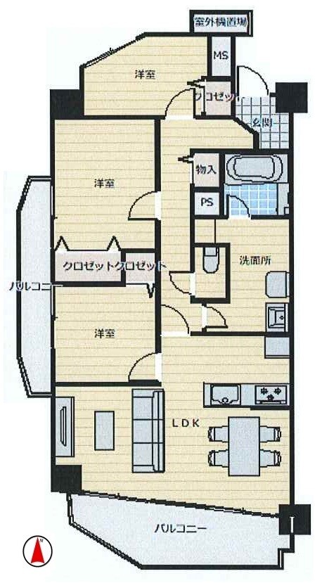 ライオンズM平野 間取
