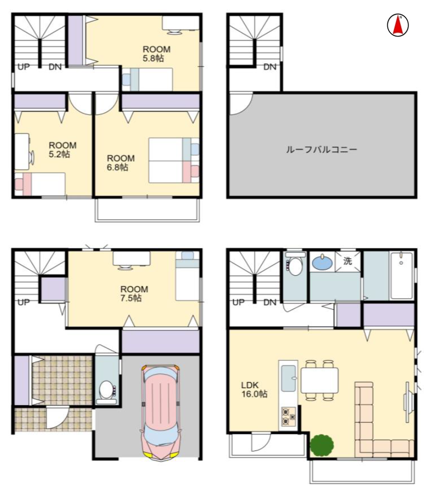 喜連3 新築間取