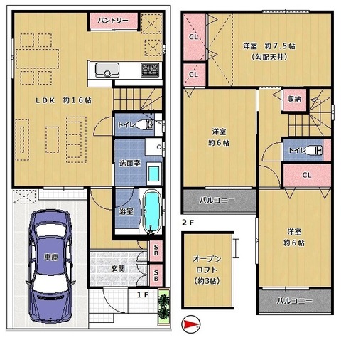 加美西２　間取