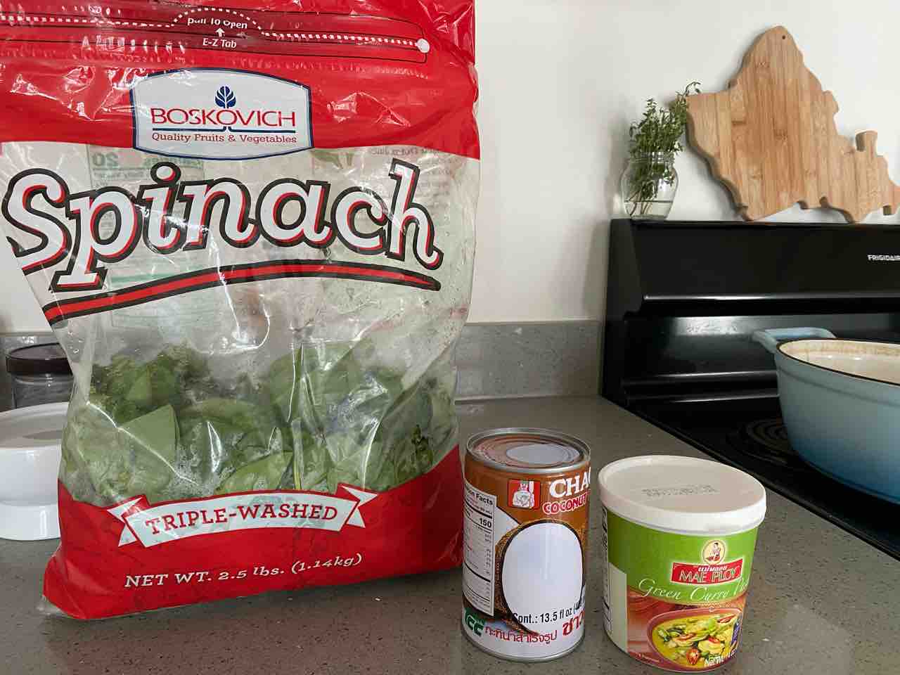 ほうれん草のグリーンカレー 野菜チャレンジ ハワイネコ ブログ