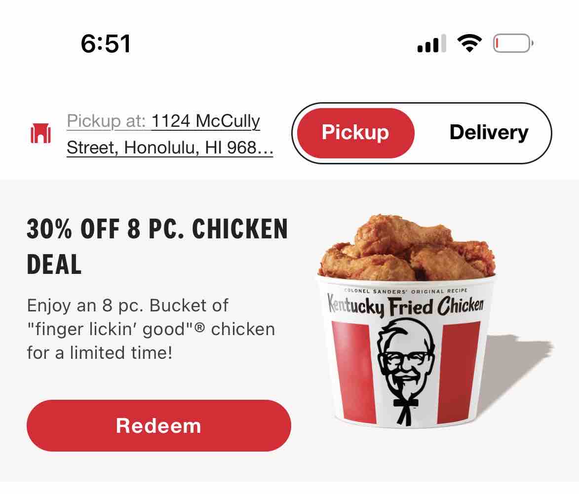 ご飯日記】KFCのバケツフライドチキン・動かないと眠れないのね : ハワイネコ ブログ