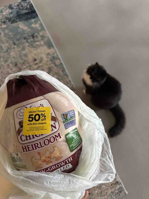 【ダイエットご飯日記】丸鶏と猫・おやつあれこれ【1600kcal】