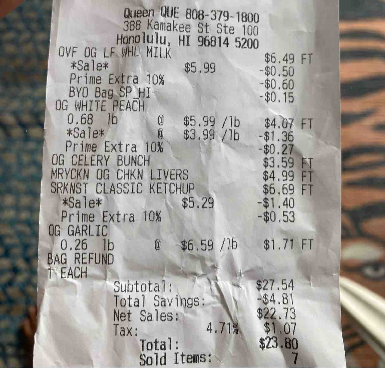 ホールフーズ】牛乳やレバーに野菜など！【24ドル・3255円でハワイで買えるもの】 : ハワイネコ ブログ