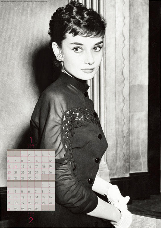オードリー ヘップバーン 13年カレンダー カレンダーdata置き場 Calendar画像